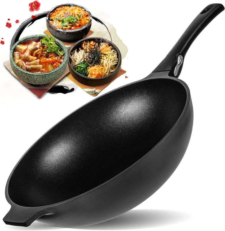 Photo 1 of Aluminum Nonstick 12 inch Wok - Induction Compatible - Lightweight
