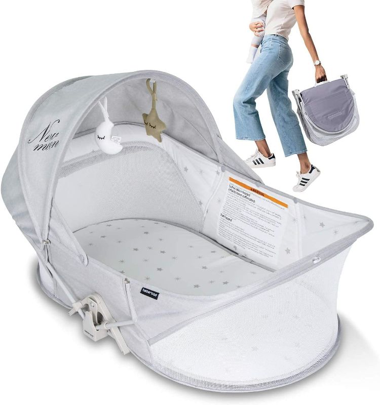 Photo 1 of Baby Travel Bassinet Portable Bassinet-Folding Baby Bassinet in Bed Mini Travel Crib Infant Travel Bed with Mosquito Net

