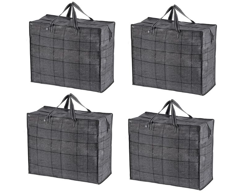 Photo 1 of VENO 4 Pack Reusable Grocery Bag Bundle (2 Pack Heavy Duty Insulated Grocery Bag + 2 Pack Grocery Shopping Bag w/Hardboard Structure)
