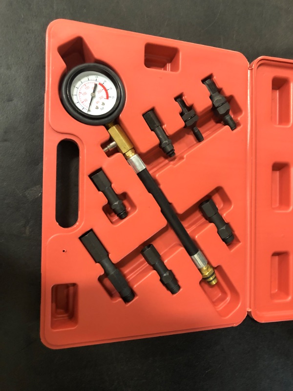 Photo 1 of 7PC Petrol AUTO Engine Compression Tester 300PSI Gauge KIT Adaptive
