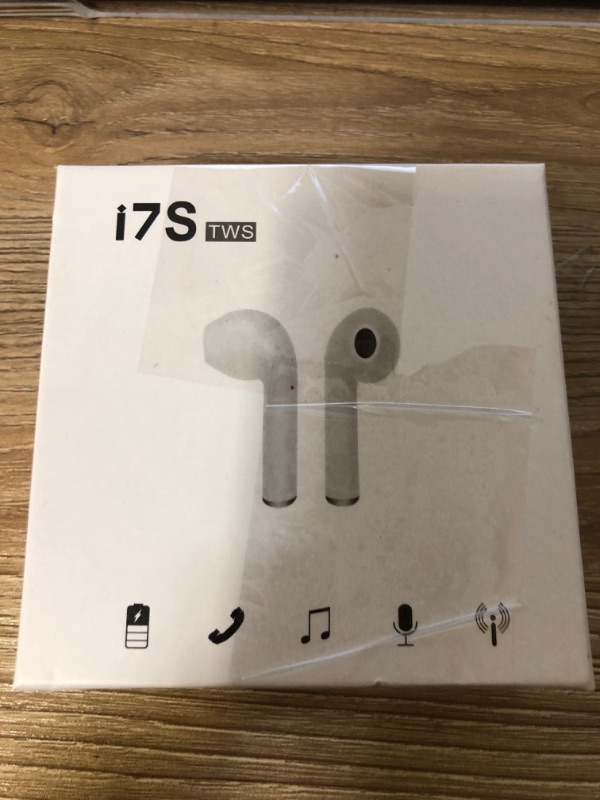 Photo 2 of i7S TWS Wireless Bluetooth Earbuds, True Wireless headset, Noise Cancelling Bluetooth Earbuds iPhone and Android compatible - White, New in box
