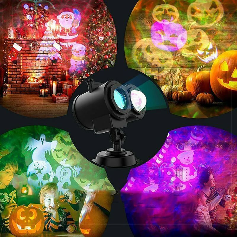 Photo 1 of 16 Changeable Patterns Halloween Christmas Projector LED Light Waterproof Bright Landscape Lamp LED Snow Falling Moving Projector Christmas Fairy Light Lamp Outdoor Decor
