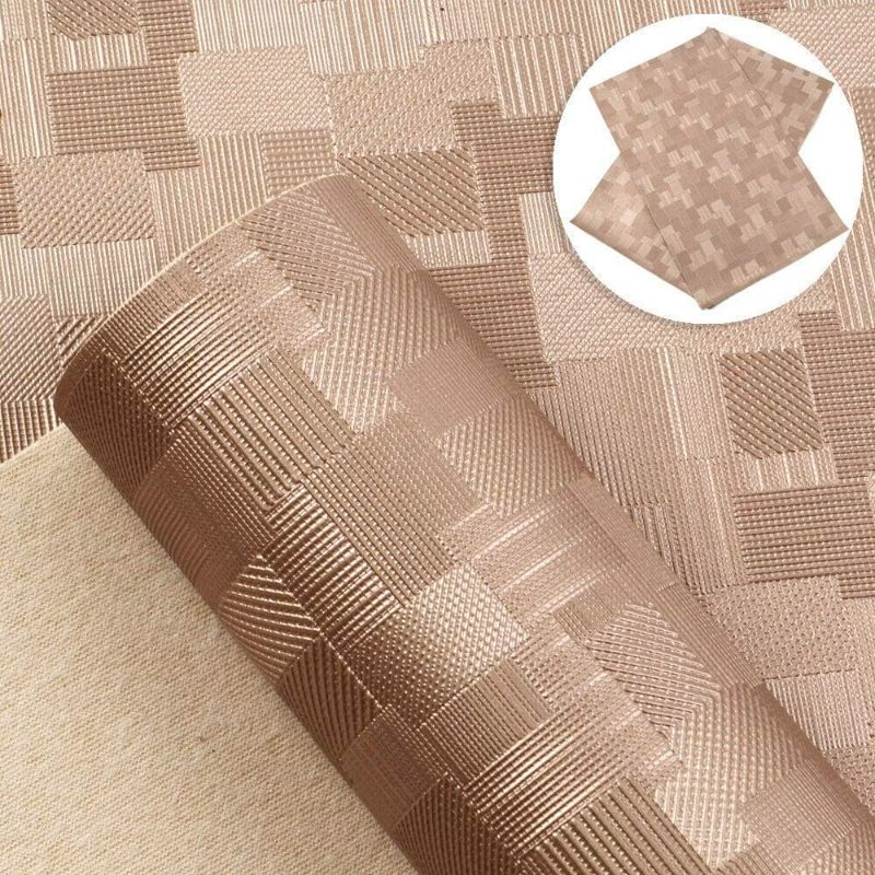 Photo 1 of GEOMETRIC BUMP TEXTURE FAUX LEATHER FABRIC DIY MATERIAL CLOTHING UPHOLSTERY - 
