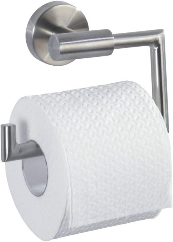 Photo 1 of Wenko 19612100 Toilet roll Holder Bosio Matt, Metal Stainless Steel, 15 x 10.5 x 6.5 cm, Matt