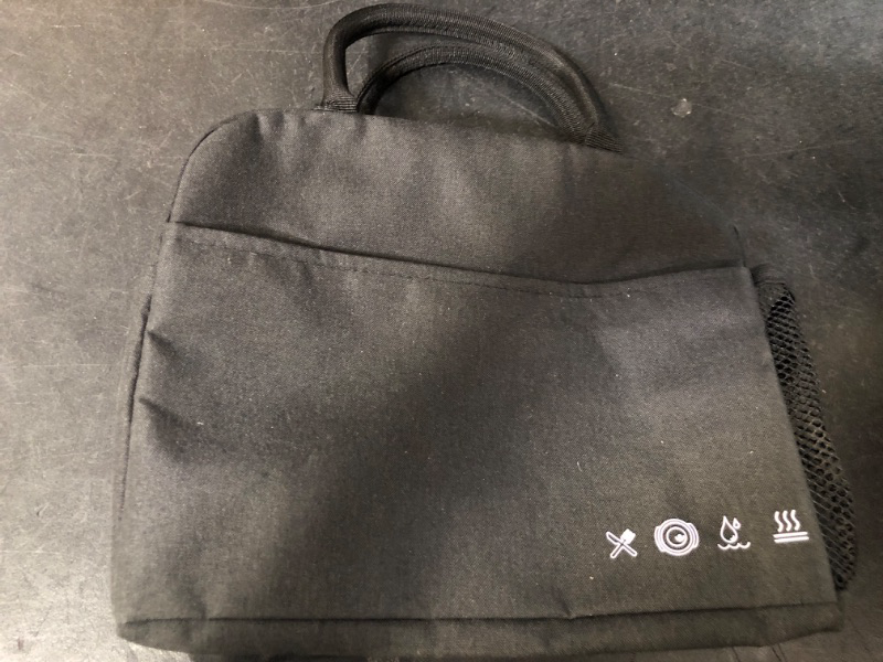 Photo 1 of Lunch Bag Lunch Box for Women Men Reusable Insulated Lunch Tote Bag,Leakproof Thermal Cooler Sack Food Handbags Case High Capacity forTravel Work School Picnic- Black
