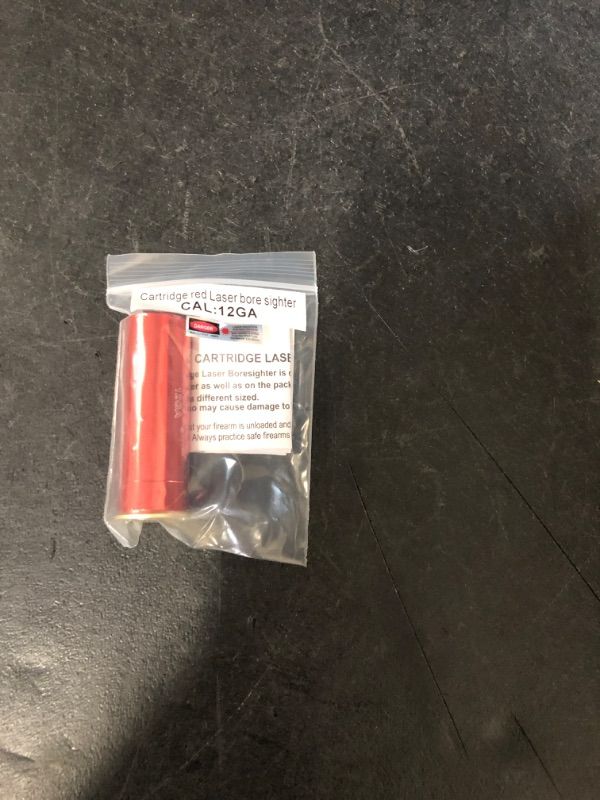 Photo 1 of 12GA RED DOT LASER BORE SIGHT IN-CHAMBER CARTRIDGE LASER BORE SIGHTER WITH TWO SETS BATTERIES
