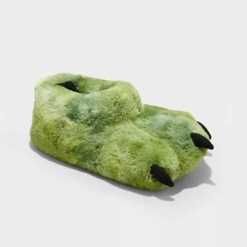 Photo 1 of Boys' XL (6)  Kai Dinosaur Foot Slippers - Cat & Jack™ Green 
