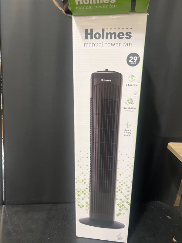 Photo 2 of Holmes 29" Oscillating Manual Tower Fan
