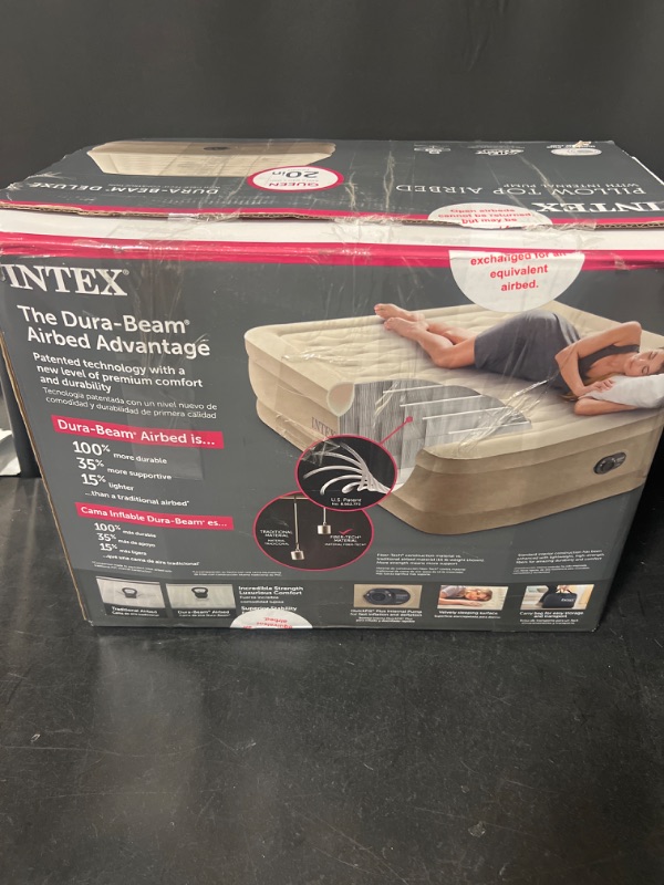 Photo 2 of Intex Ultra Plush 20" Queen Air Mattress with 120V Internal Pump
