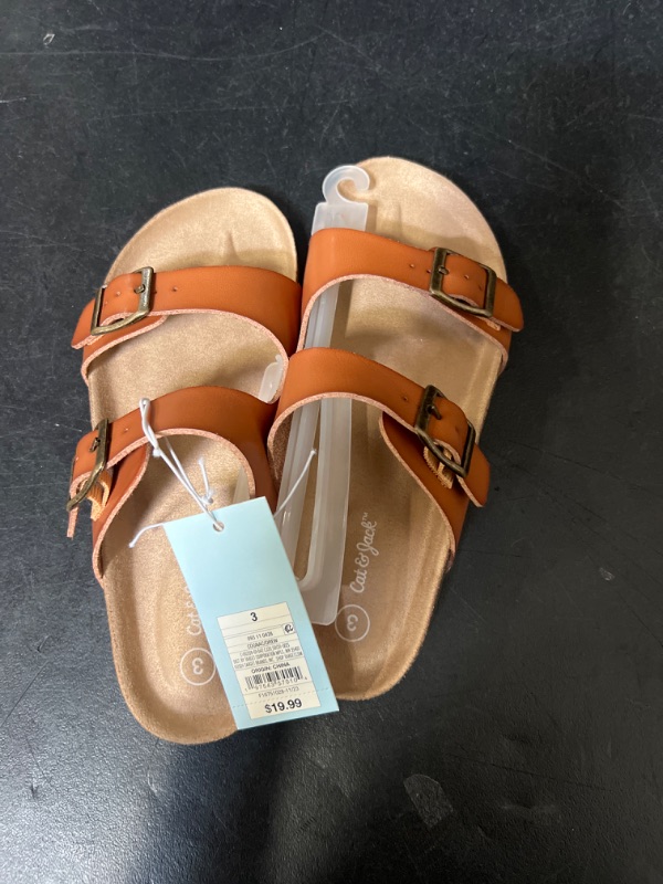 Photo 2 of Size 3 Kids' Drew Footbed Sandals - Cat & Jack™
