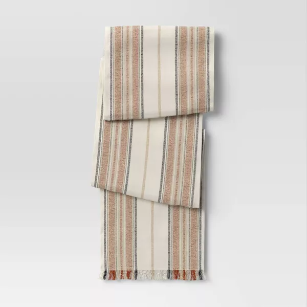 Photo 1 of Cotton Striped Table Runner - Threshold™
