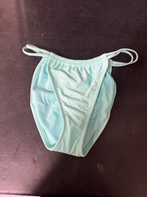 Photo 2 of (M) Women's Double Strap Adjustable High Leg Bikini Bottom - Wild Fable™ Mint Green Size Medium 
