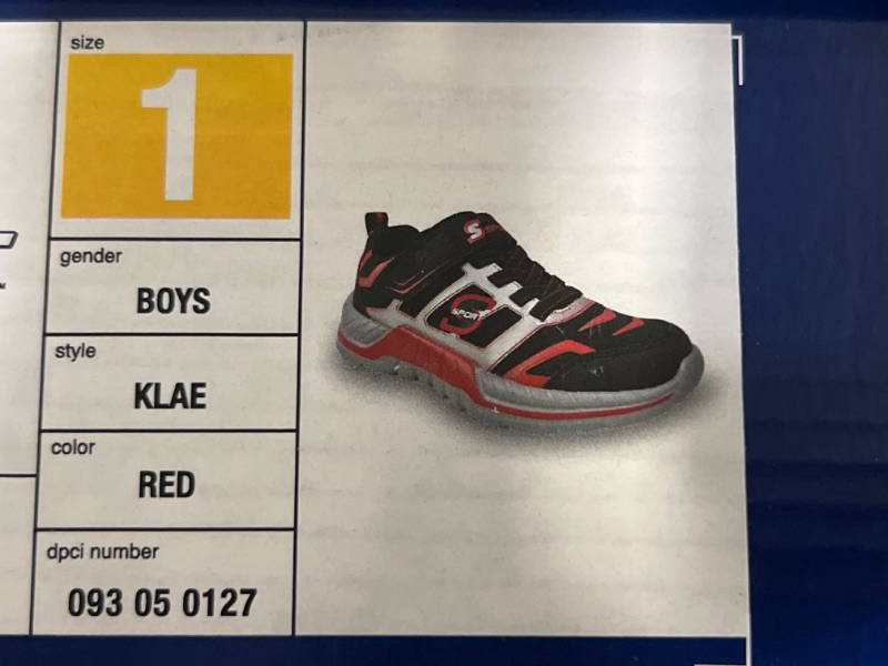 Photo 1 of BOYS SPORT BY SKECHERS MEMORY FOAM SIZE 1
