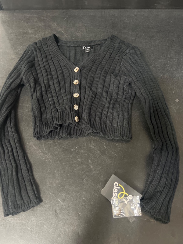 Photo 1 of ART CLASS GIRLS BLACK CARDIGAN SIZE M (8)
