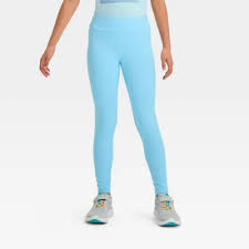 Photo 1 of Girls' Mid-Rise Ribbed Leggings - All In Motion - XS (4/5)