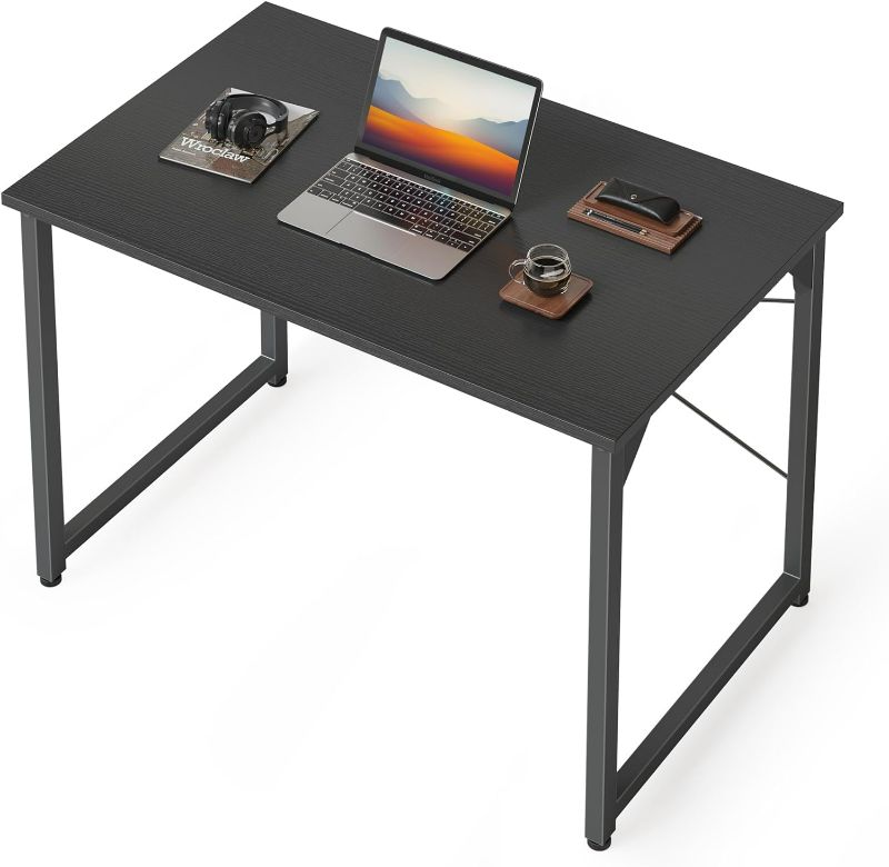 Photo 1 of CubiCubi Computer Desk, 40 inch Home Office Desk, Modern Simple Style PC Table for Home, Office, Study, Writing, Black
