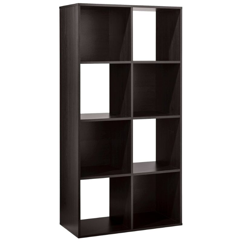 Photo 1 of 11" 8 Cube Organizer Shelf Espresso - Room Essentials™: Bookshelf, Fixed & Open Cubbies, Particle Board
