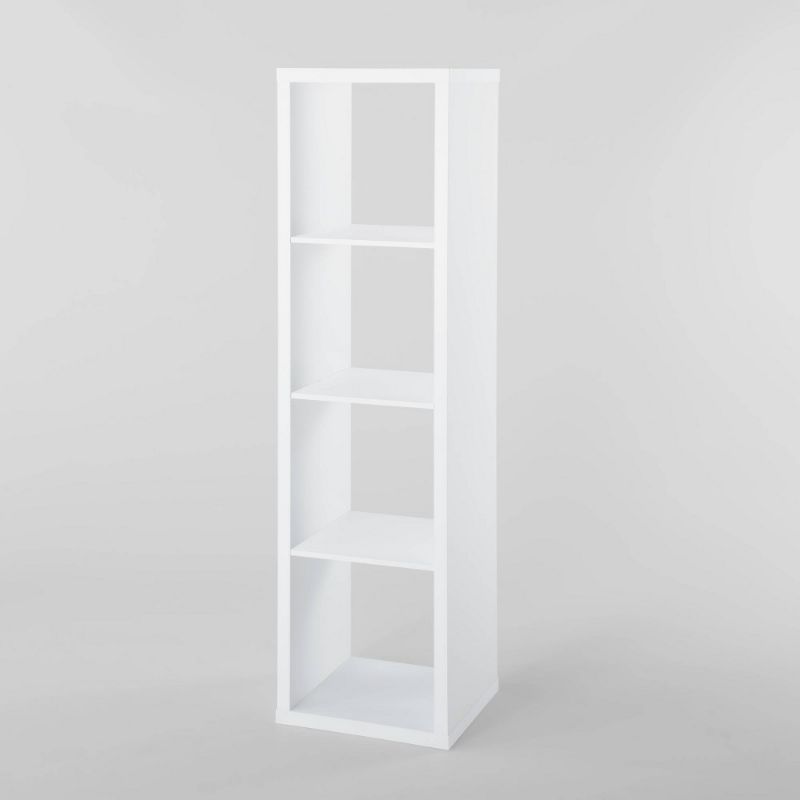 Photo 1 of 4 Cube Vertical Organizer White - Brightroom™: Multi-Functional, Compatible with 13" Bins, MDF & Particle Board Construction
