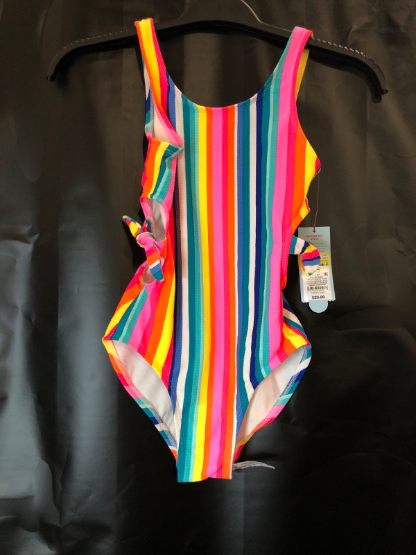 Photo 2 of Girls' Playa Striped One Piece Swimsuit Set - Cat & Jack™ M
