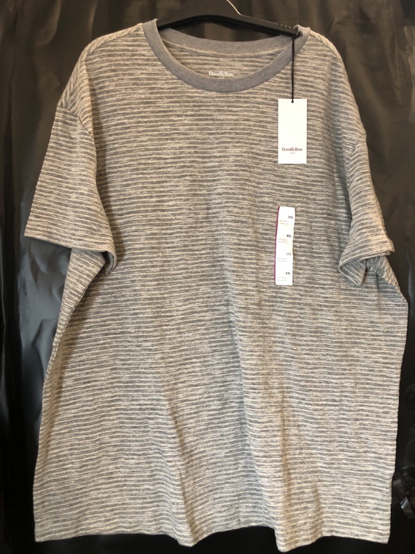 Photo 2 of Men's Short Sleeve Crewneck T-Shirt - Goodfellow & Co™ Heathered Gray/Striped XXL
