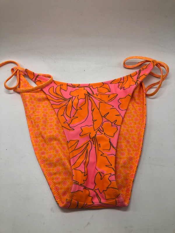 Photo 2 of (M) Women's Reversible Side-Tie Extra High Leg Extra Cheeky Bikini Bottom - Wild Fable™ Medium
