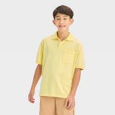 Photo 1 of Boys' Short Sleeve Washed Polo Shirt - art class Lemon Yellow M
