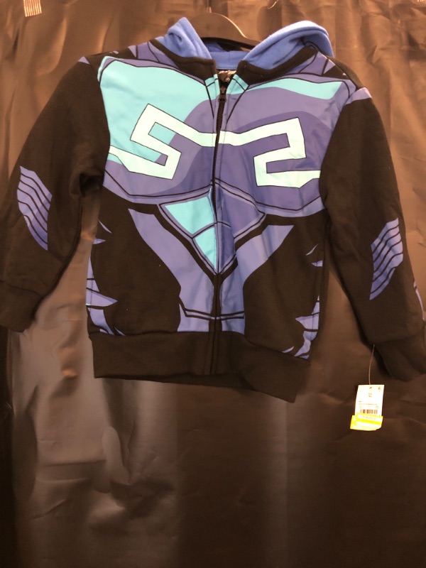 Photo 2 of Boys' DC Comics Blue Beetle Zip-up Sweatshirt - Blue XS
