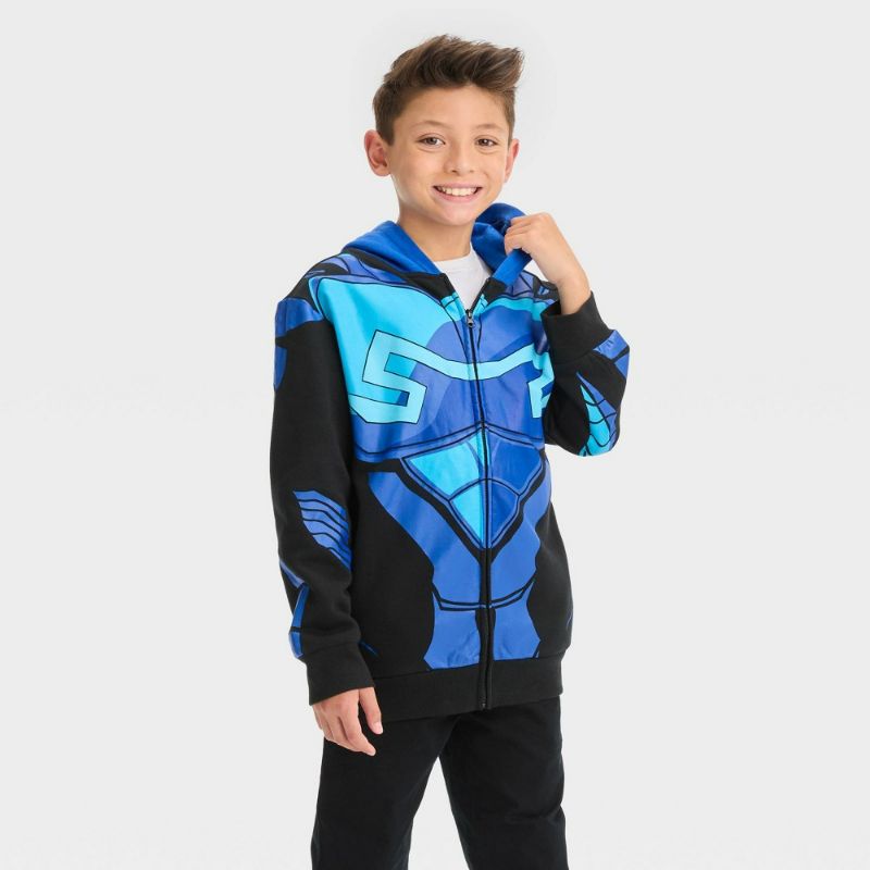 Photo 1 of Boys' DC Comics Blue Beetle Zip-up Sweatshirt - Blue XS
