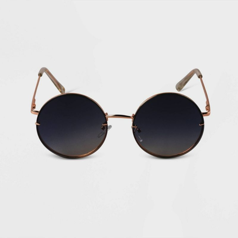 Photo 1 of Women's Oversized Metal Round Sunglasses - a New Day™ Gold
