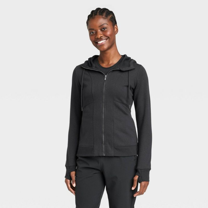 Photo 1 of Women's Full Zip Fleece Hoodie - All in Motion™ Black XS
