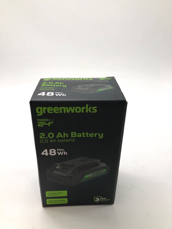 Photo 2 of Greenworks POWERALL 24V 2.0Ah Lithium-Ion Power Tool Battery
