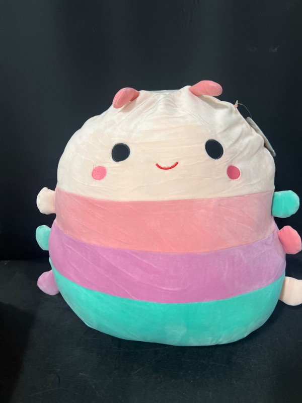 Photo 2 of Squishmallows Original 16 Light Peach Caterpillar Large Plush Toy New with Tag
