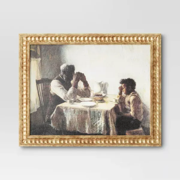 Photo 1 of 20" x 16" The Thankful Poor by Henry Ossawa Tanner Vintage Framed Wall Cotton Canvas Gold - Threshold™
