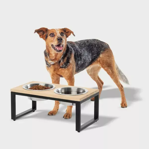 Photo 1 of Collapsible Elevated Feeder Double Cat & Dog Bowl - Boots & Barkley™
