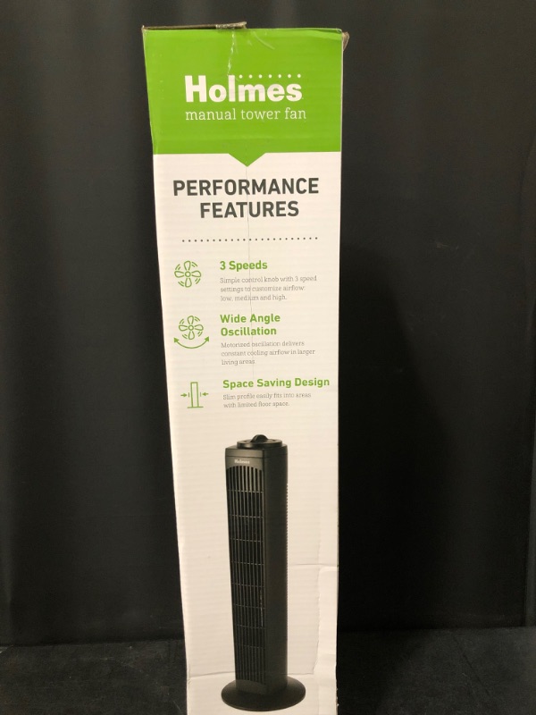 Photo 2 of Holmes 29" Oscillating Manual Tower Fan
