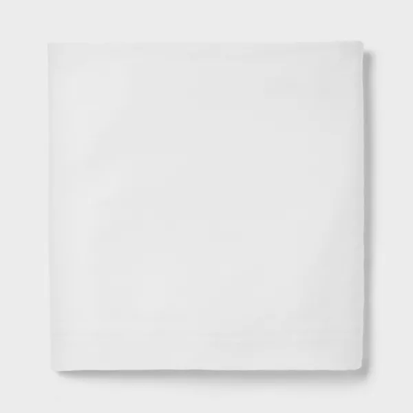 Photo 1 of FULL SIZE Easy Care Cotton Blend Sateen Flat Sheet - Room Essentials™
