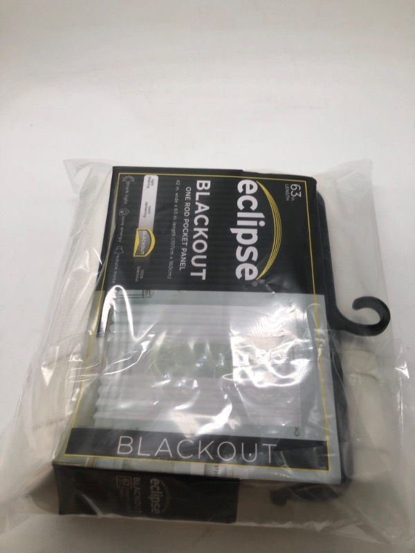 Photo 2 of 1pc Blackout Braxton Thermaback Window Curtain Panel - Eclipse
