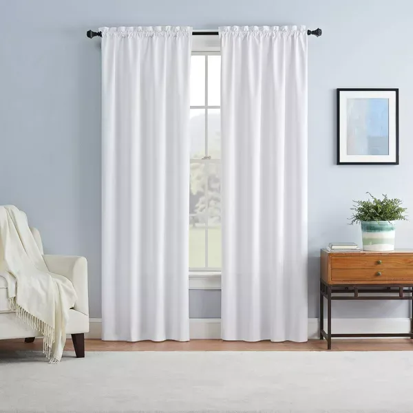 Photo 1 of 1pc Blackout Braxton Thermaback Window Curtain Panel - Eclipse
