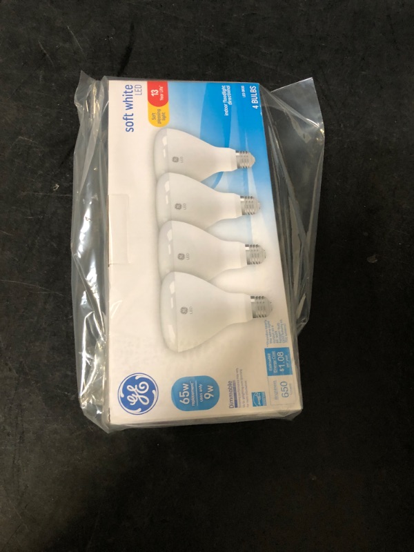 Photo 1 of GE 4pk 65W BR30 LED Indoor Floodlight Bulb Soft White
