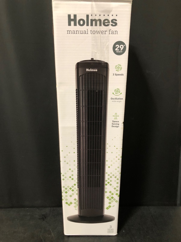 Photo 2 of Holmes 29" Oscillating Manual Tower Fan
