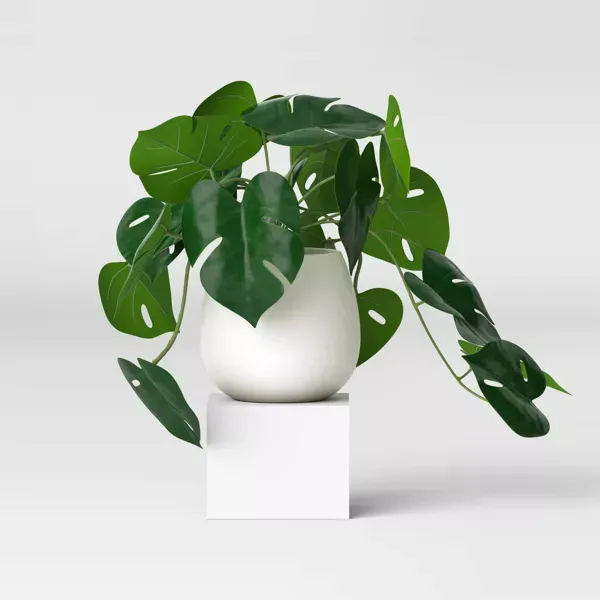 Photo 1 of 11.5" Medium Tabletop Monstera Artificial Plant - Threshold™
