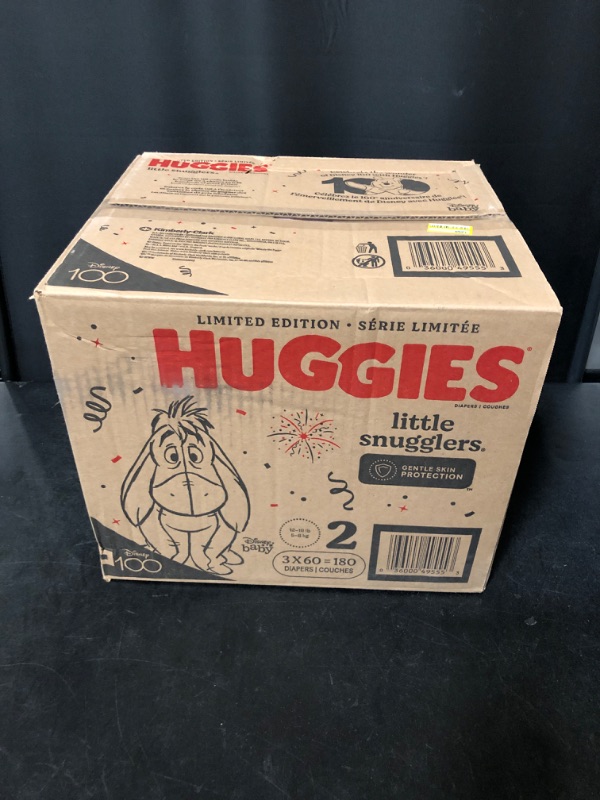 Photo 2 of Huggies Little Snugglers Baby Diapers Size 2 180 Ct
