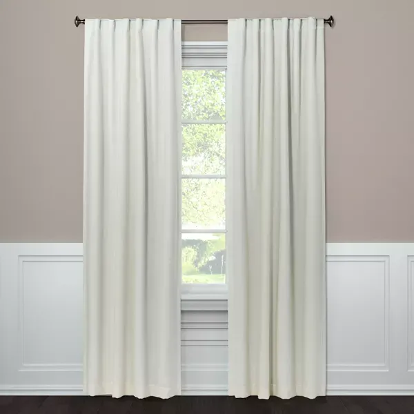 Photo 1 of 50"x95" Blackout Aruba Window Curtain Panel Sour Cream - Threshold™
