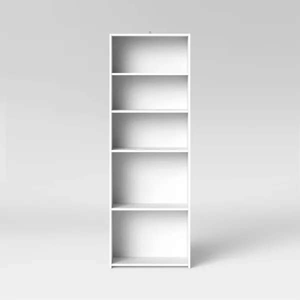 Photo 1 of 5 Shelf Bookcase - Room Essentials™ Assembled dimensions are 71.18 Inches (H) x 24.49 Inches (W) x 11.57 Inches (D)

