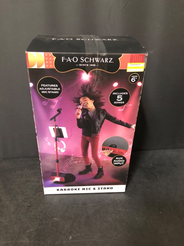Photo 1 of FAO Schwarz Microphone with Stand and Tablet Holder
