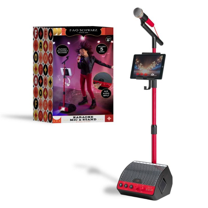 Photo 1 of FAO Schwarz Microphone with Stand and Tablet Holder
