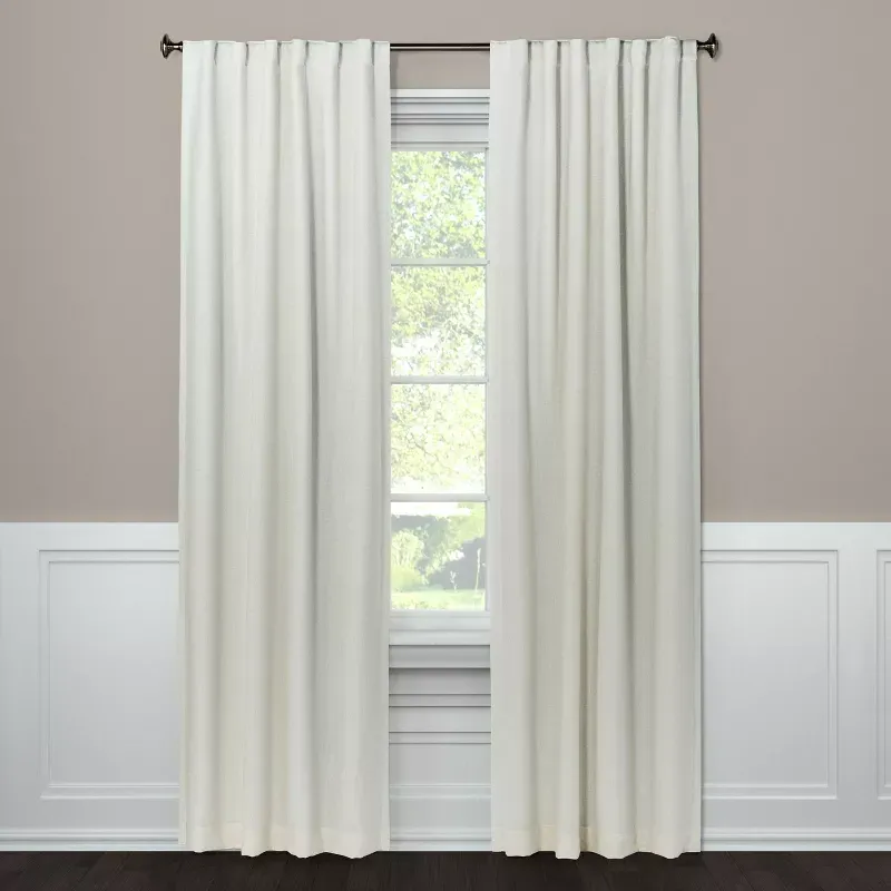 Photo 1 of Blackout Aruba Window Curtain Panel - Threshold™ sour cream 50Wx84L
