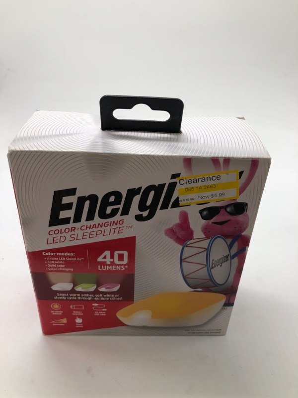 Photo 2 of Energizer 60lm Battery Operated Tabletop Light Capacitive Touch Color Changing USB
