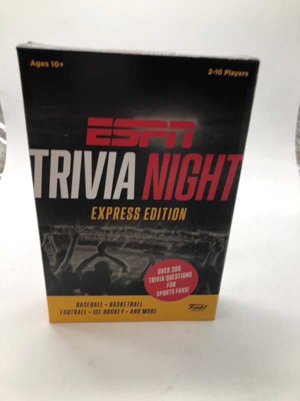 Photo 2 of Funko Games ESPN Trivia Night Express Edition/ Trivia Game For 2-10 Players HTF
