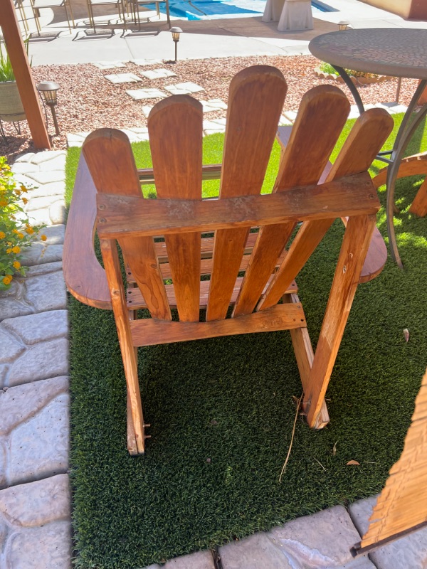 Photo 4 of WOODEN ADIRONDACK LOUNGE CHAIR W  OTTOMAN